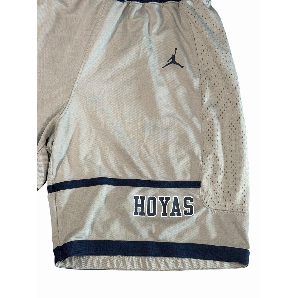 Nike Air Jordan Georgetown Hoyas Basketball Shorts Mens S Gray Navy Team Issued - Picture 4 of 13